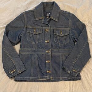 GAP Denim Button Up Jacket Girls Size Large (10)‎ Dark Wash